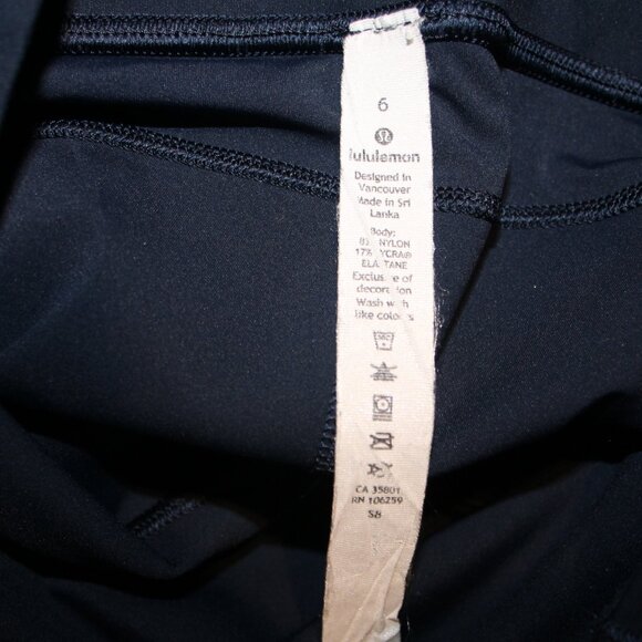 Lululemon Fast Free Crop II Nulux 19" True Navy Blue Cropped Leggings 6 - Picture 5 of 5